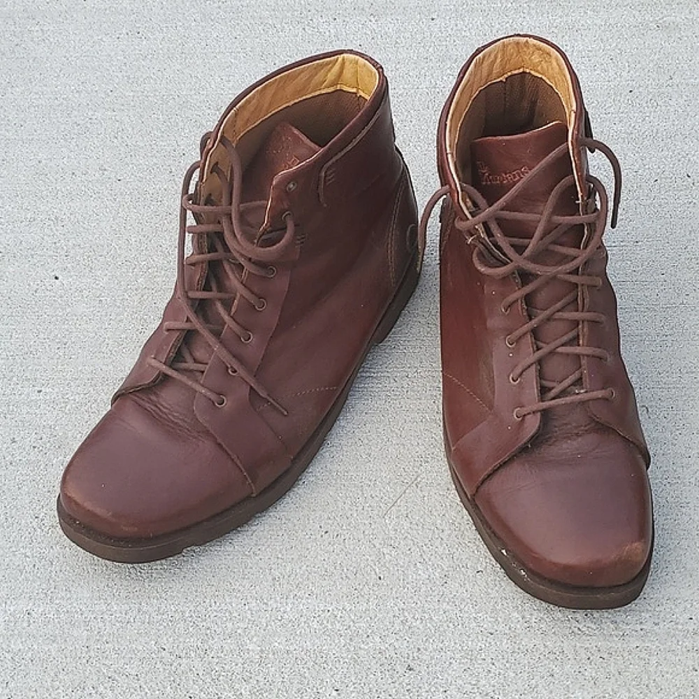 Men's Brown Leather Lace-Up Boots